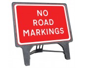 No Road Markings Q Sign